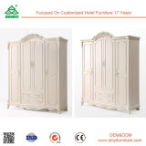 Fashion Home Furniture Bedroom Wooden 4 Doors Wardrobe