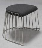 Morden Restaurant Stackable Chrome Gray Wire Dining Bar Stools