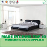 American Modern Bedroom Set Leather Double Bed