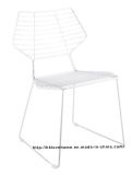 Replica Furniture Restaurant Stackable White Metal Wire Dining Chair