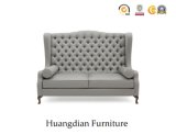 Hotel Furniture Tufted Upholstered Velvety Cotton Fabric Sofa (HD758)