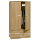 Bedroom Wooden 2 Door Combination Wardrobe with Drawers (WB49)