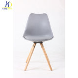 Modern Dining Chair PP Chair with Cushion and Wood Legs