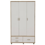 Cheap New Design 3 Door 3 Drawers Wooden Closet Wardrobe