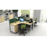 Modern 2 Persons Table Office Cubicles Partition