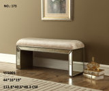 Elegent Antique Silver Paint Bed Bench