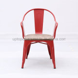 Red Metal Restaurant Chair with Wooden Seat (SP-MC093)