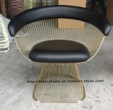 Metal Leisure Restaurant Dining Cushion Outdoor Steel Wire Chair