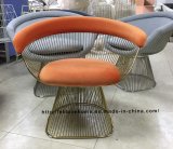 Metal Leisure Restaurant Cushion Dining Outdoor Steel Wire Chair