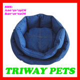 High Quaulity Denim Lotus Shaped Pet Bed (WY161026A/B)