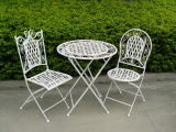 Classical Vintage Antique White Small Lovely Wrought Irons Home Decorative Outdoor Furniture