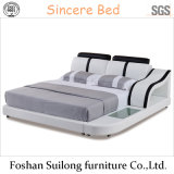 Lb8002 Genuine Leather Modern Bed