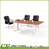 Metal Leg Office Small Wood Meeting Table for 6 Person