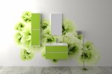 Wall Mounted Marble Bathroom Furniture Solid Surface Bathroom Cabinet Vanity