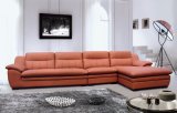 Real Leather Top Leather Chaise L Shape Sofa