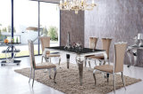 Modern Dining Room Stainless Steel Wedding Hotel Banquet Fabric Designer Dining Chair