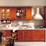 Bck Solid Wood Red Luxurious Kitchen Cabinet Factory Furniture