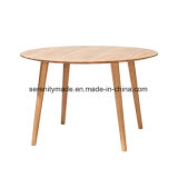 Restaurant Furniture Round Natural Wood Dining Table