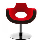 Black Red Contrast Colors Barber Styling Chair Beauty Salon Chair