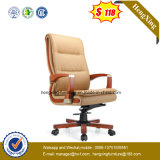 Solid Wooden Legs Leather Boss Office Chair (NS-064A)