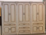 Solid Wood Wardrobe (Wooden Bedroom furniture) (YBW-2)