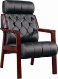 Office Furniture-Wooden PU Leather Office Chair with Armrest (BS-262)