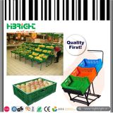 Supermarket Metal Foldable Fruit and Vegetable Display Shelves