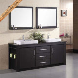 Fed-1108 North America Popular Double Sink Solid Wood Bathroom Vanity