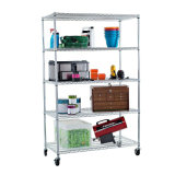 4 Layers Mobile Wire Shelving