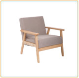 Single Armchair Wood Modern Fabric Restaurant Sofa Chair