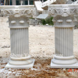 White Marble Stone Sculpture Column Pillar (SY-C002)