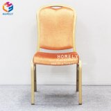 Hotel Aluminum Red Fabric Banquet Chair for Dining Room/Restaurant