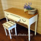 Wh-4108 White Wooden Office Desk and Stool Furniture