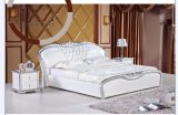 America Bedroom Wood Leather Bed A8093