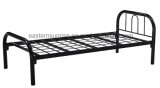 Folding Metal Bed with Universal Wheel Cheap Modern Single Size