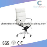 Fashion Chrom Metal White Manager Leather Chair Office Furniture