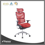 Red Mesh Back and Fabric Seat Ergonomic Office Manager Chair