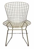 Modern Dining Restaurant Knock Down Metal Gold Wire Chair