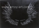 Abstract White Wings Oil Painting for Home Decoration