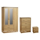 3 Piece Bedroom Furniture Set with Mirrored Wardrobe (DB18)