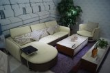 3+1 Curve Design Small Chaise Leather Sofa