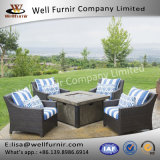 Well Furnir WF-17057 Patio Dining Set With Fire Table