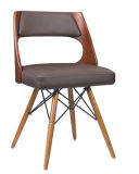 New Design Wooden Leather Leisure Eames Coffee Chair Stool (SZ-LCF149)