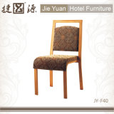 Leather/Fabric Wood Grain Aluminum Dining Chair (JY-F40)