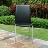 Black Leather Restaurant Chair with Metal Leg (SP-LC222)