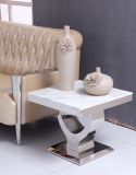 Modern Sofa Square Marble Metal Side Table