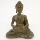 Indoor Decoration Meditating Resin Rust Buddha