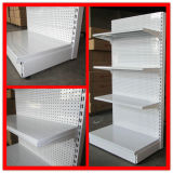 Supermarket Shelf with One Side and Back Hole Panel