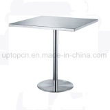 Brushed Stainless Steel Outdoor Square Table for Garden Restaurant (SP-MT021)