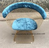 Metal Dining Restaurant Leisure Cushion Outdoor Steel Wire Chair